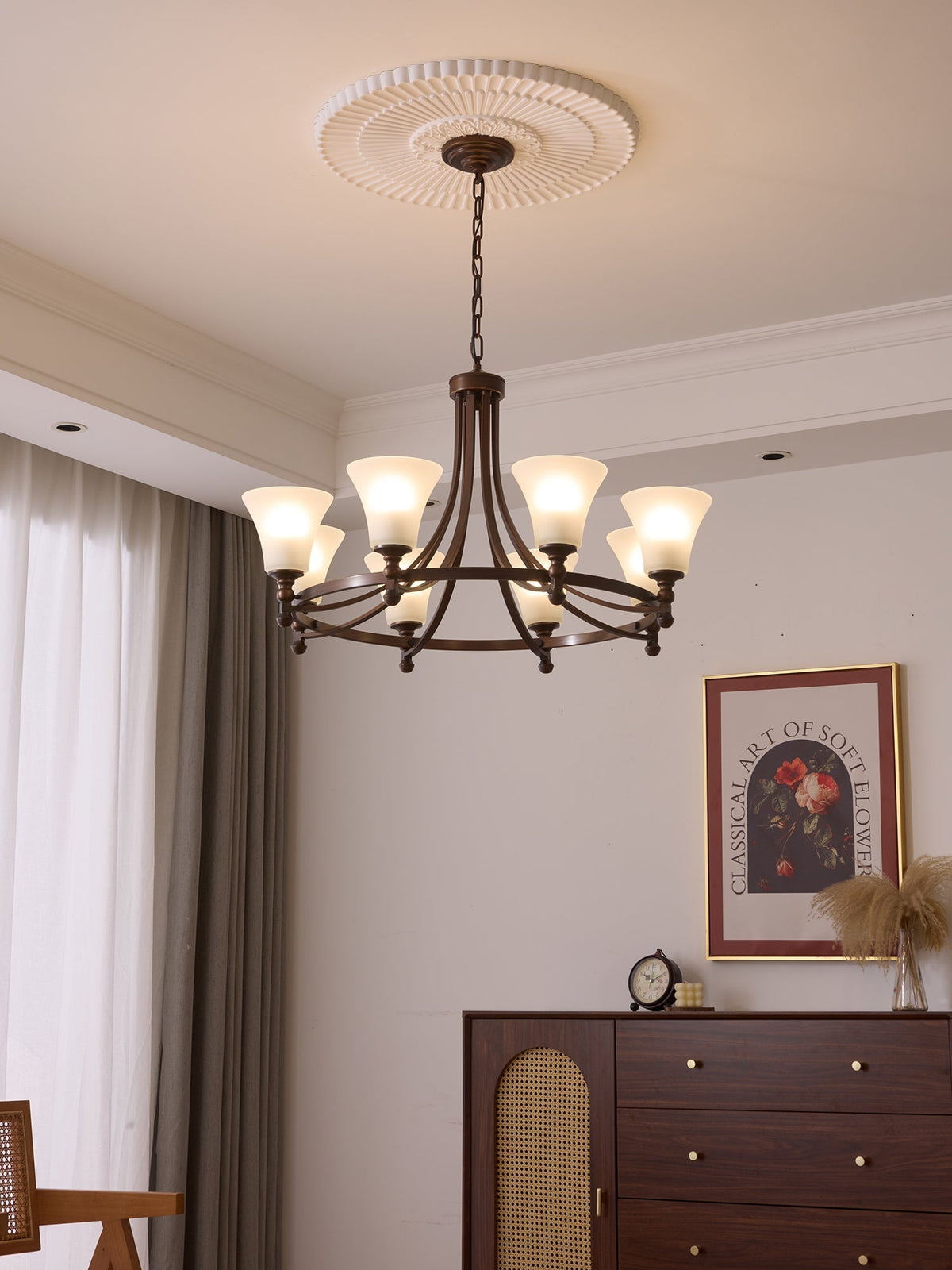 Celestine traditionel elegant vintage-glødende lysekrone