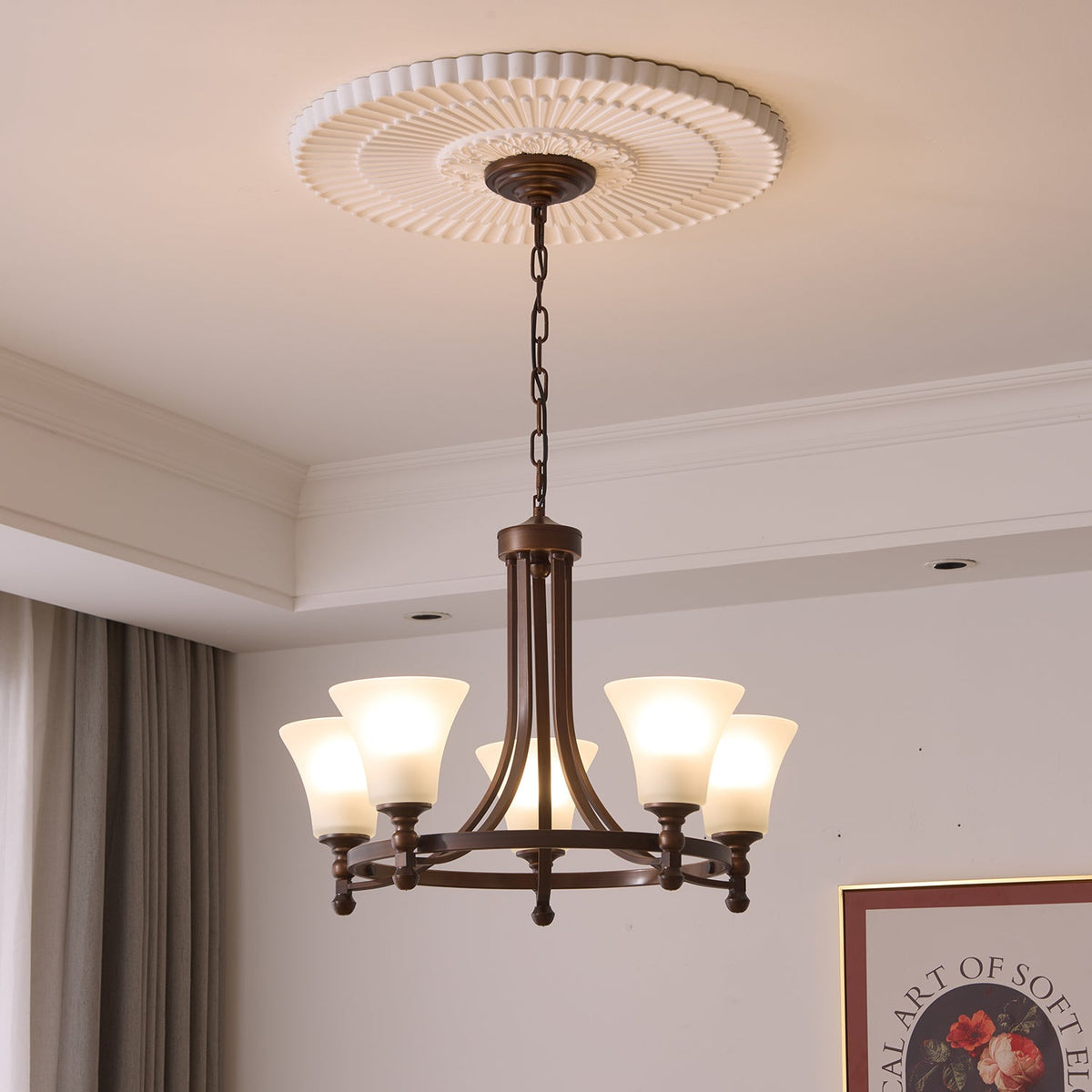 Celestine traditionel elegant vintage-glødende lysekrone