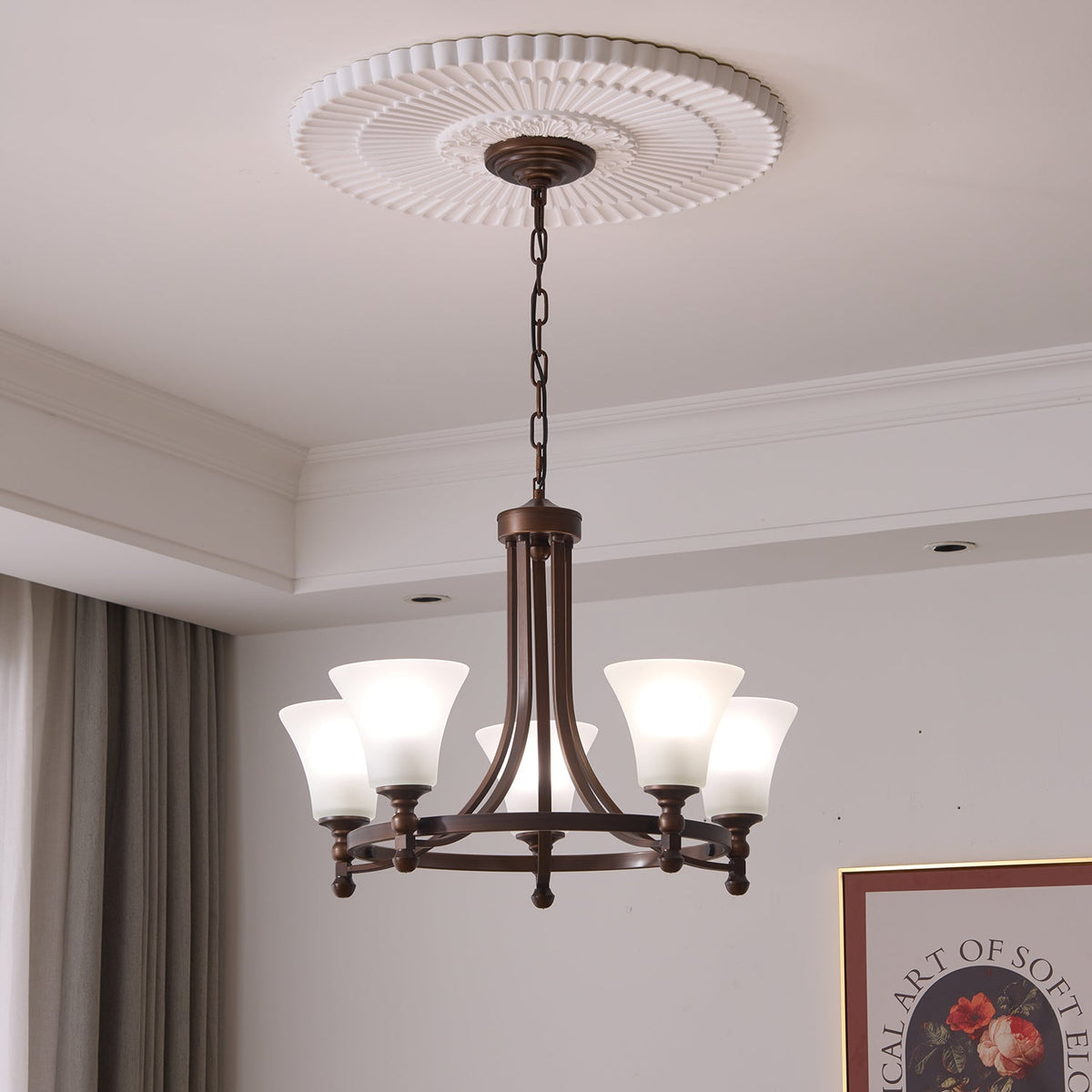 Celestine traditionel elegant vintage-glødende lysekrone