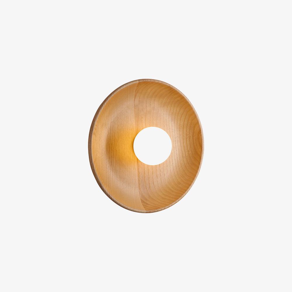 Candeeiro de parede moderno minimalista de vidro e madeira Sirixa