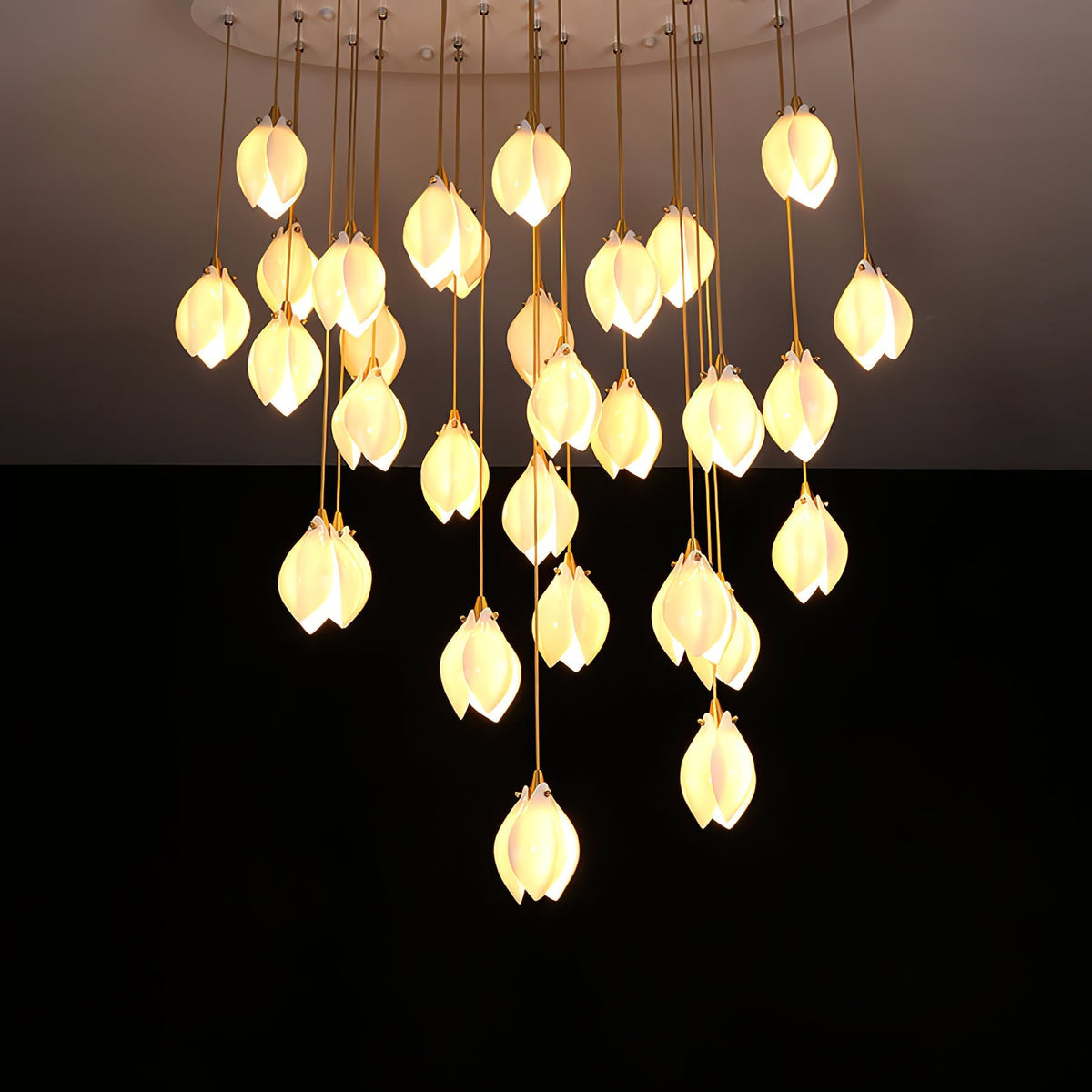 Fioenaya Pendant Lamp White Floral Ceramic
