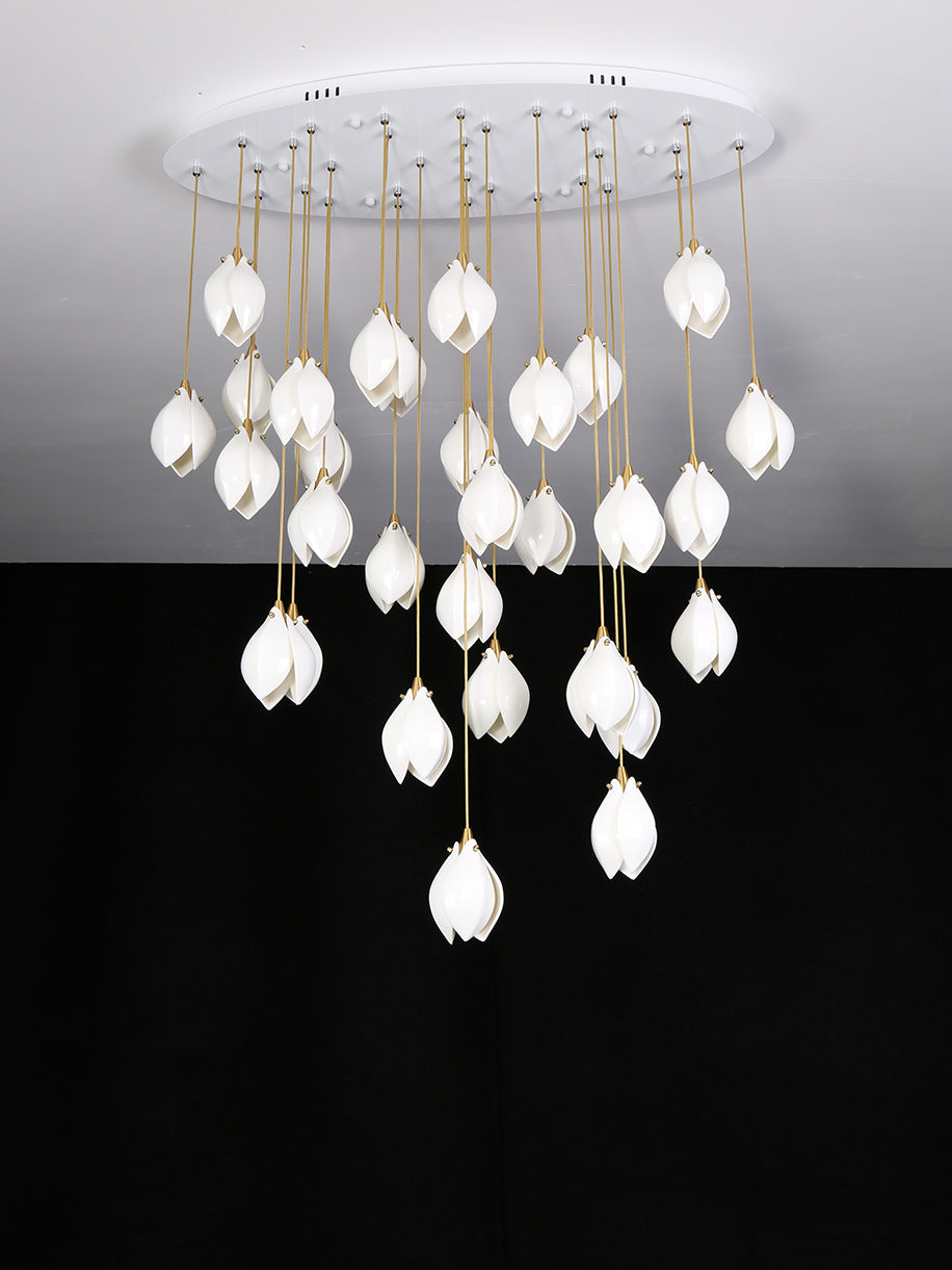 Fioenaya Pendant Lamp White Floral Ceramic