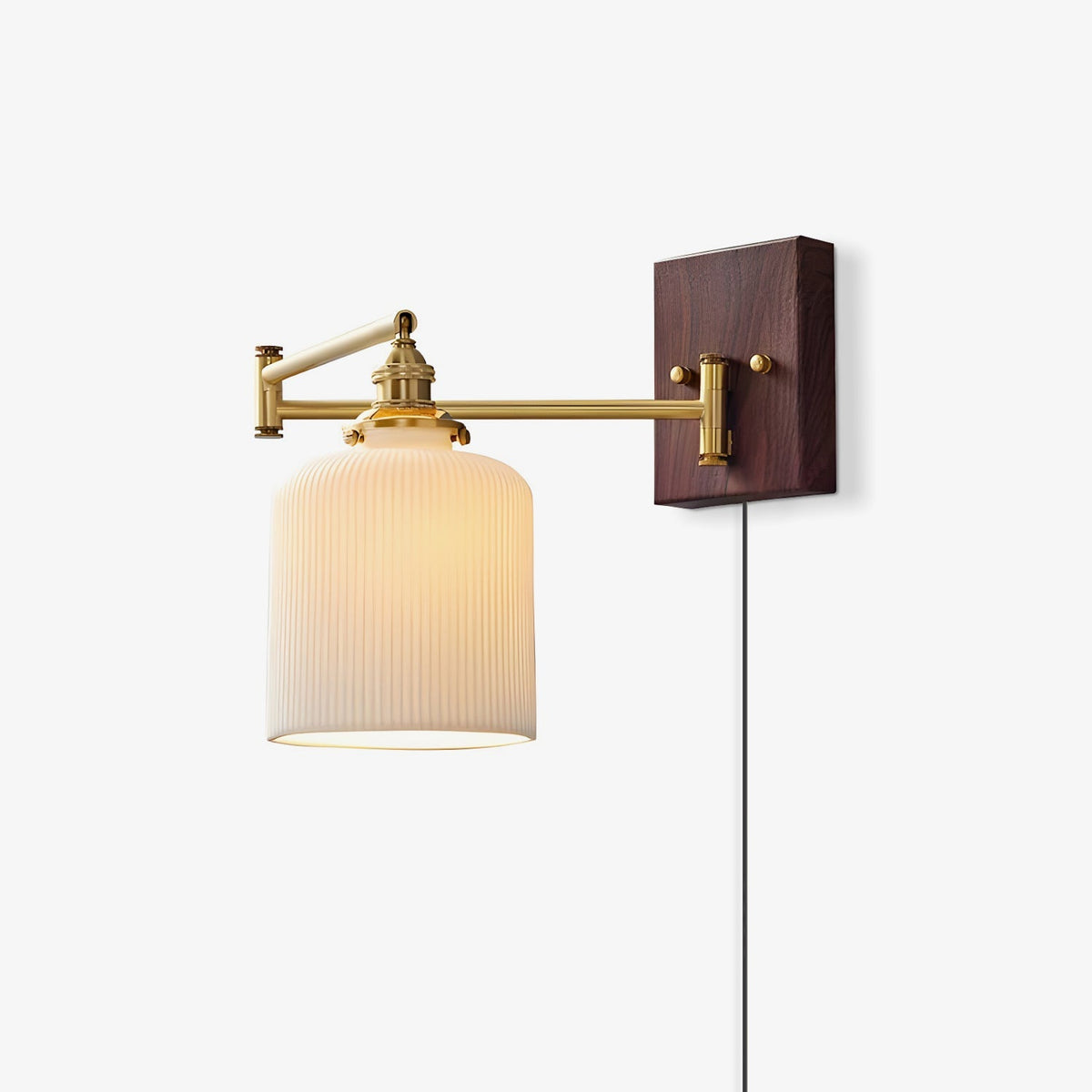 Plug-in-væglampe med keramisk geometri