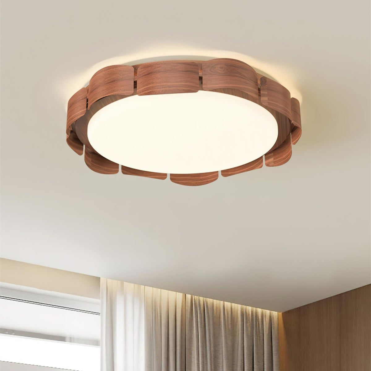 Ardura LED-loftlampe i valnød
