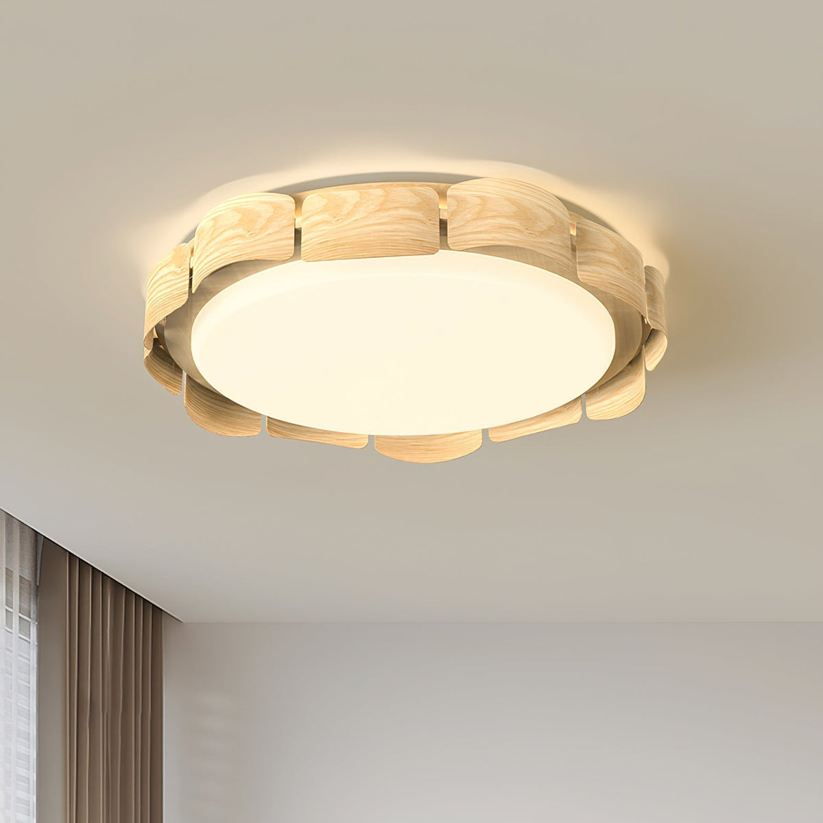 Ardura LED-loftlampe i valnød
