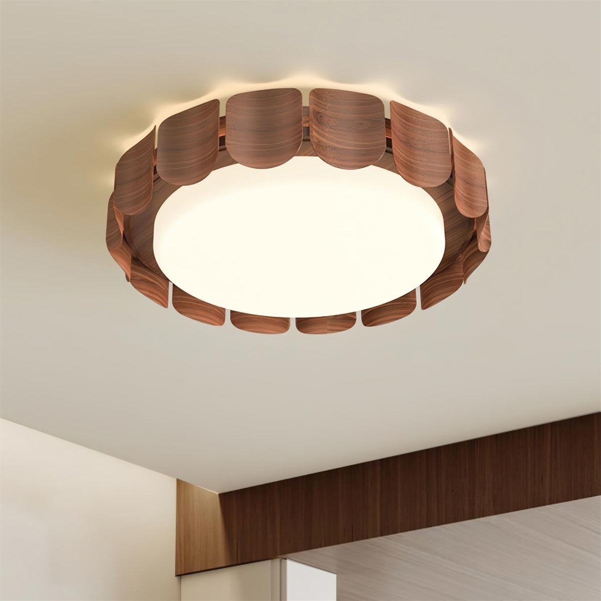 Ardura LED-loftlampe i valnød