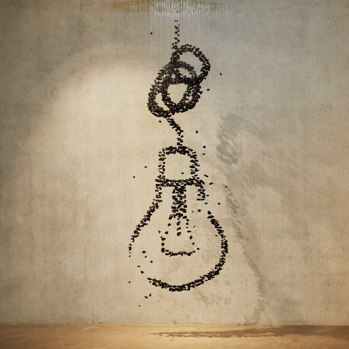 Selorella Charcoal Stone Sculptural Chandelier Letter S to Z