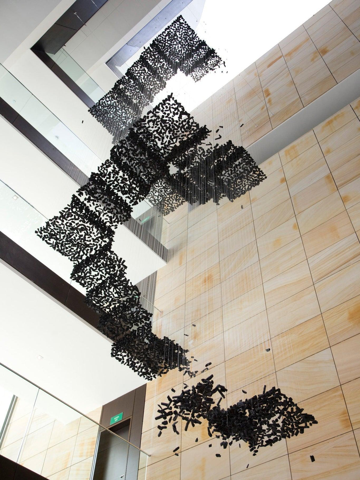 Selorella Charcoal Stone Sculptural Chandelier Letter S to Z