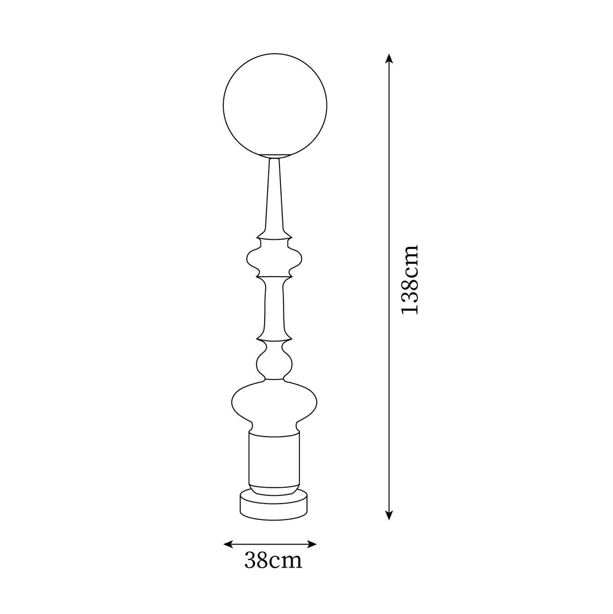 Chess-gulvlampe