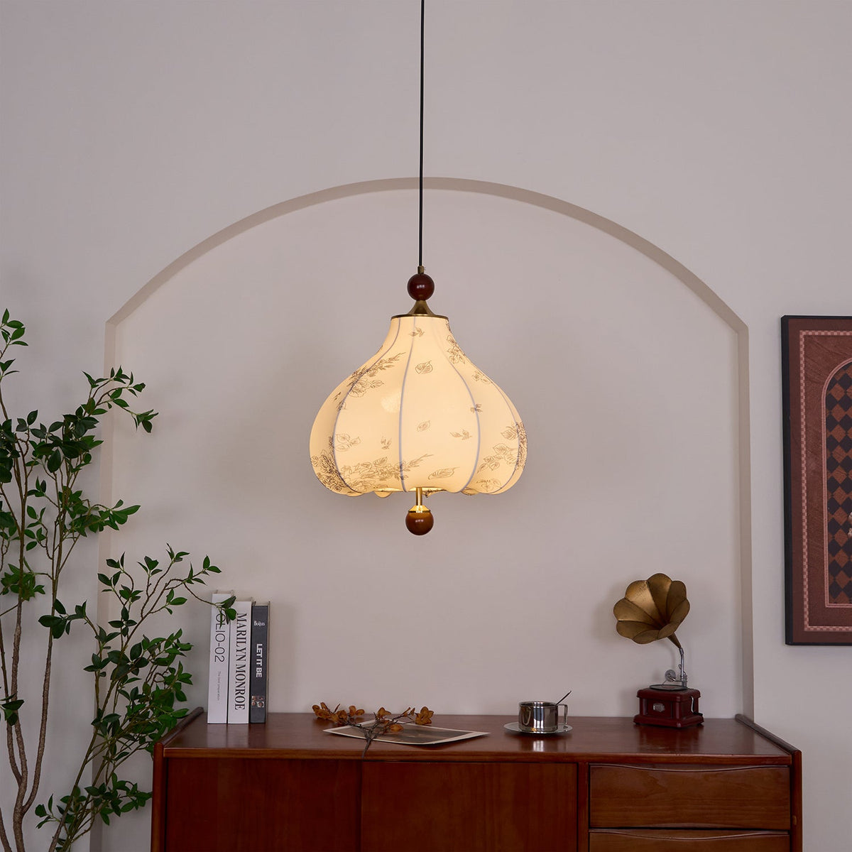 Favian vintage pendellampa i trä