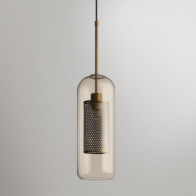 Veleine pendellampe i Chiswick-glas til stuen