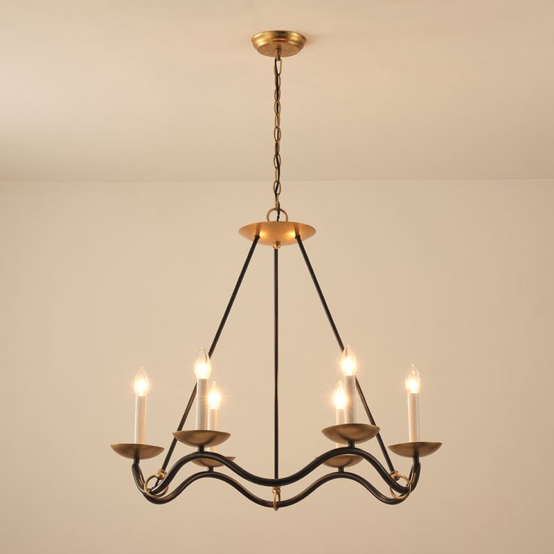 Evenor elegant vintage-ljuskrona i mässing