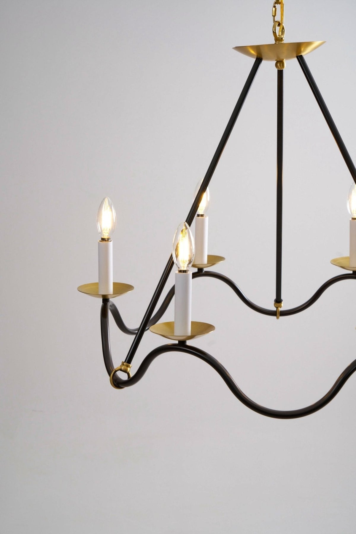 Evenor elegant vintage-ljuskrona i mässing