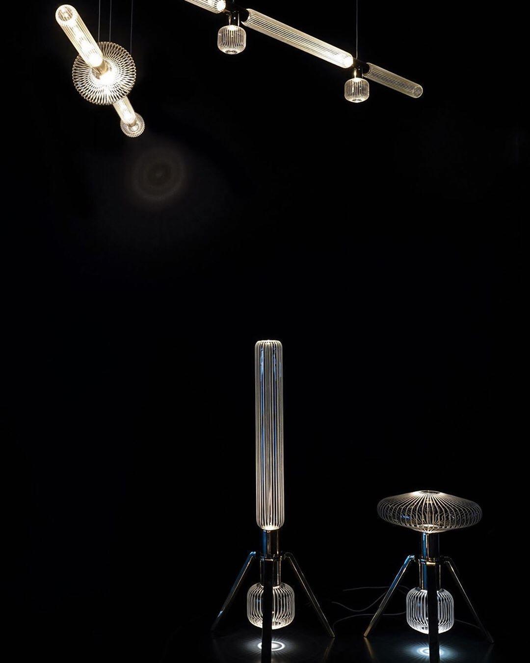 Tika pendellampa i kristall, cylinderformad, Cipher, modern