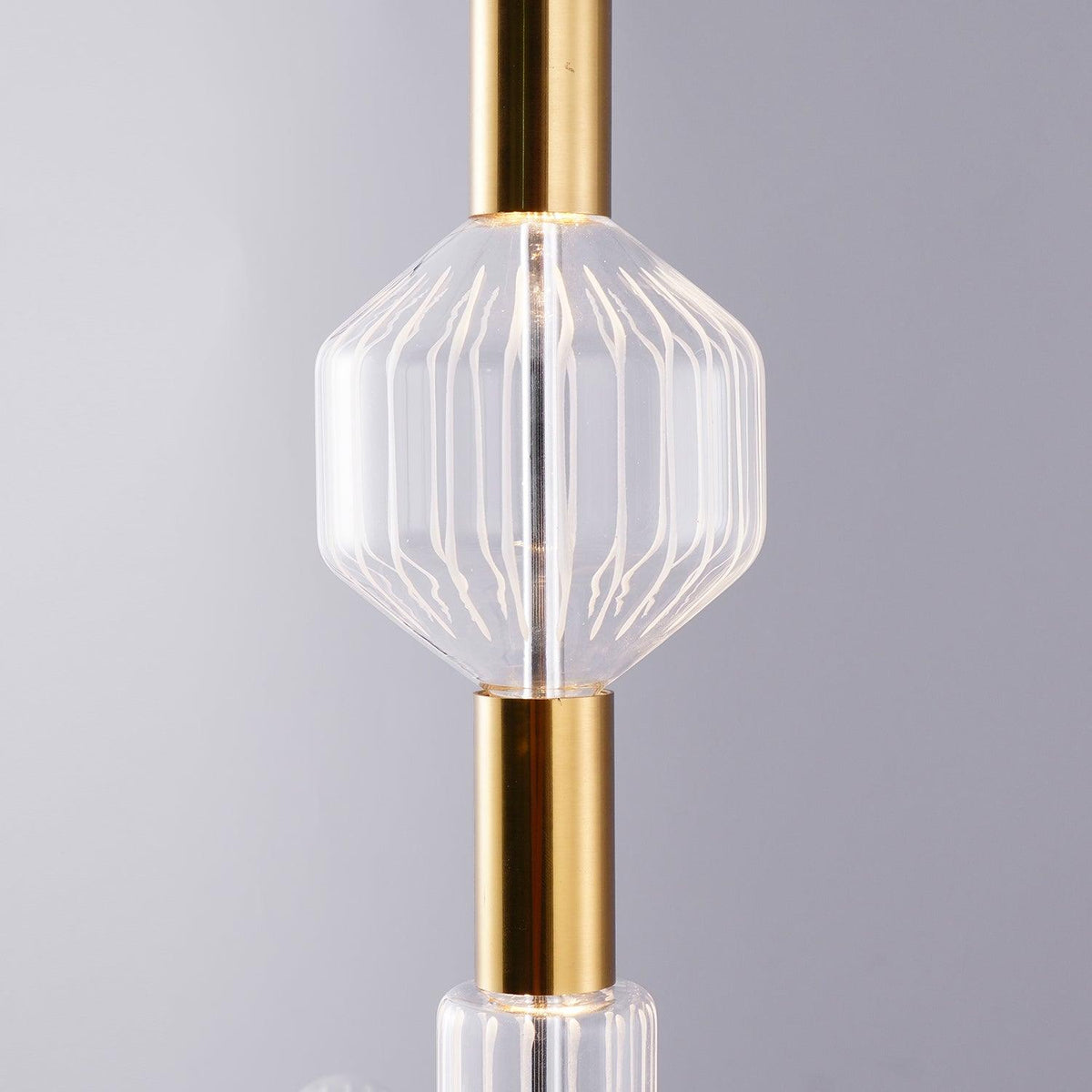 Tika pendellampa i kristall, cylinderformad, Cipher, modern