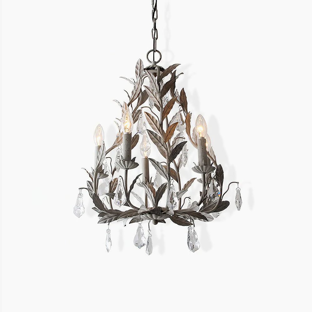 Sylvia vintage-lysekrone i glas