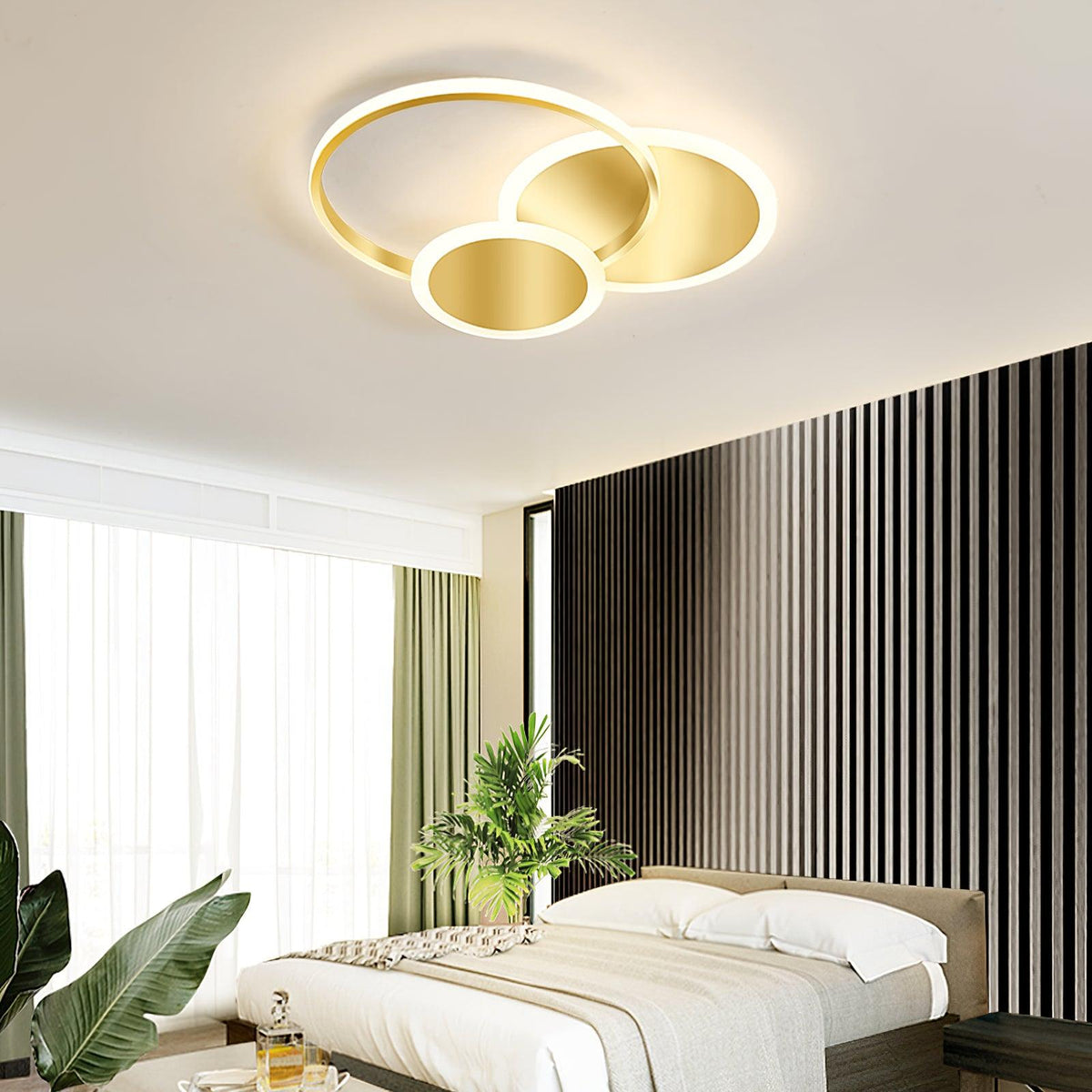 Insk kunstnerisk LED-loftslampe med cirkler