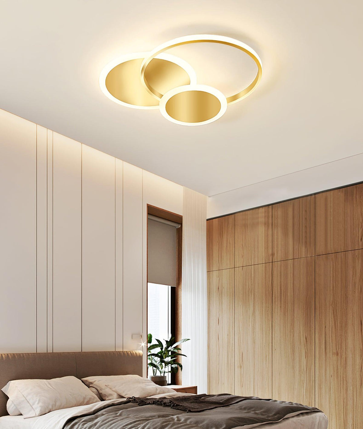 Insk kunstnerisk LED-loftslampe med cirkler