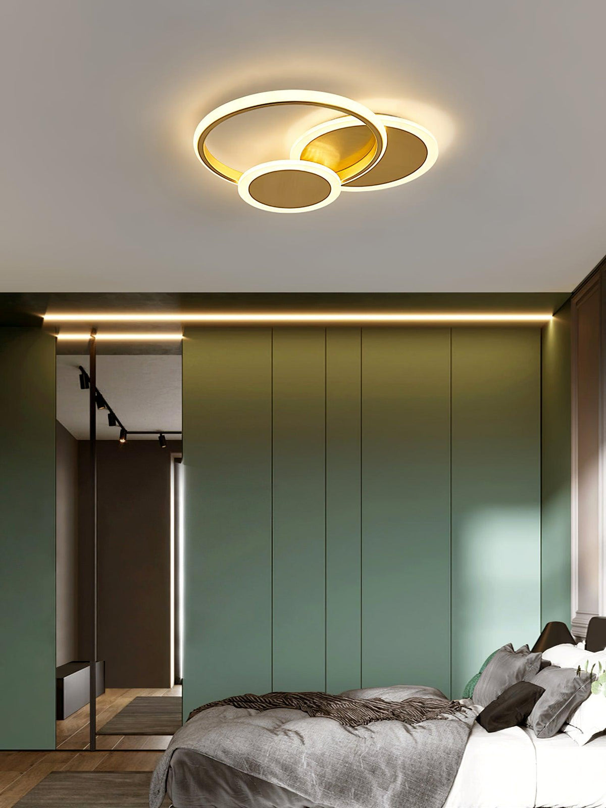 Insk kunstnerisk LED-loftslampe med cirkler