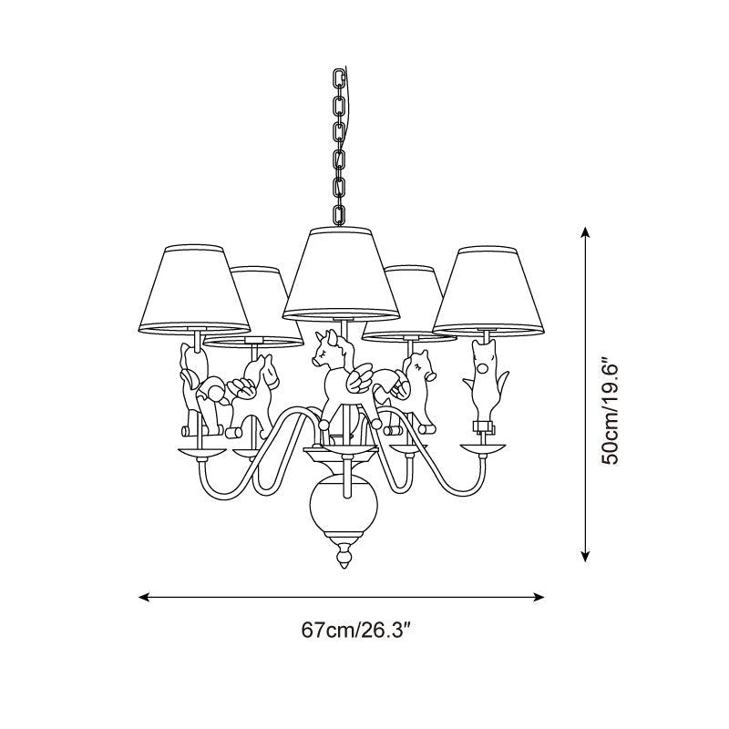 Solvian Chandelier Carousel Kids Playful
