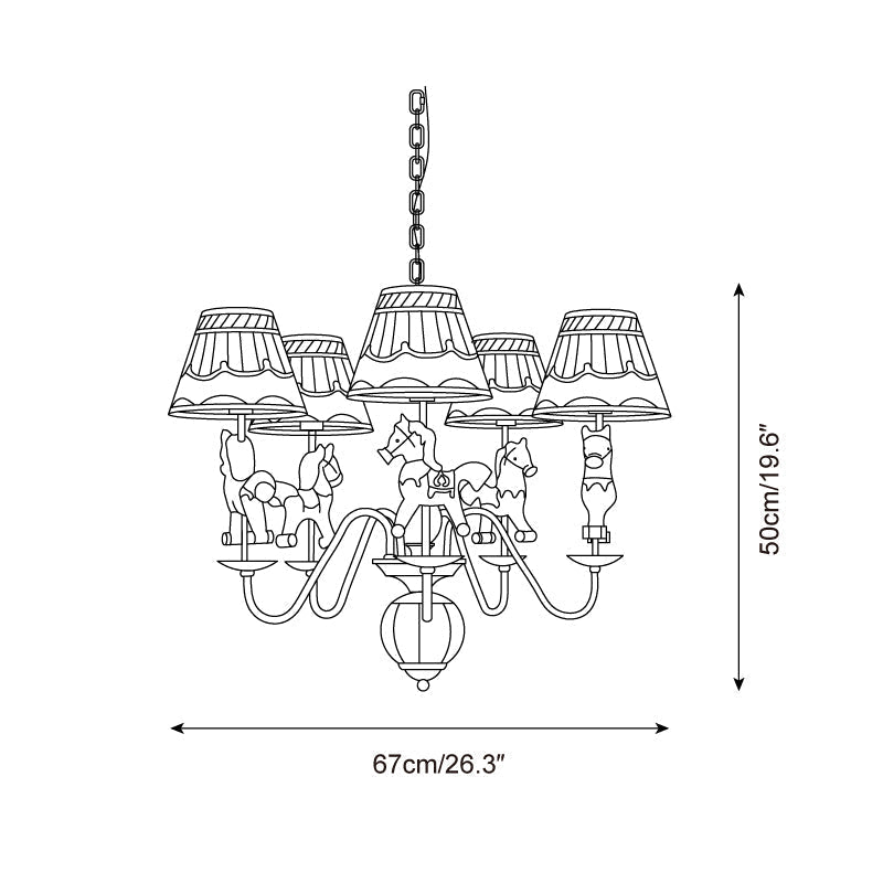 Solvian Chandelier Carousel Kids Playful