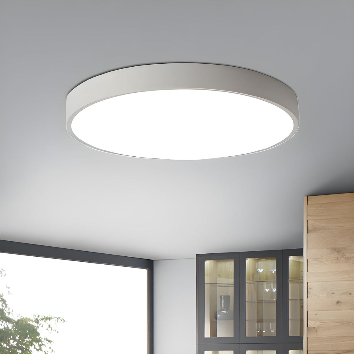 Candeeiro de teto circular moderno minimalista fino Izoriel