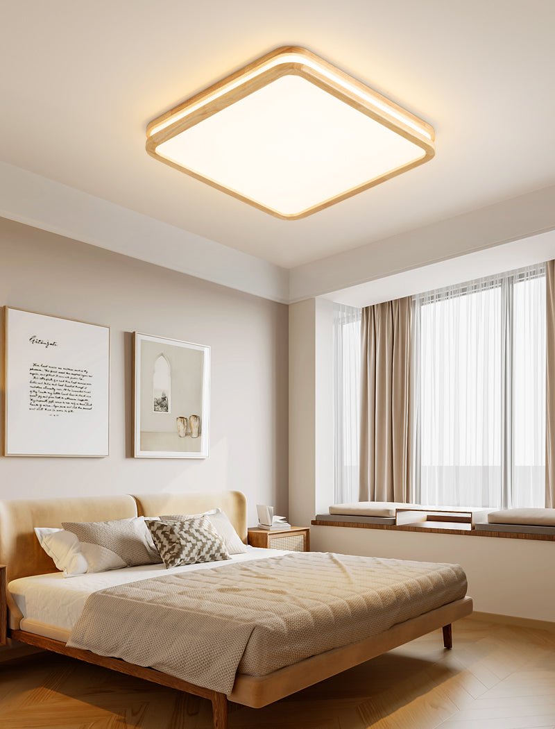 Nysilos moderne minimalistisk loftslampe i træ