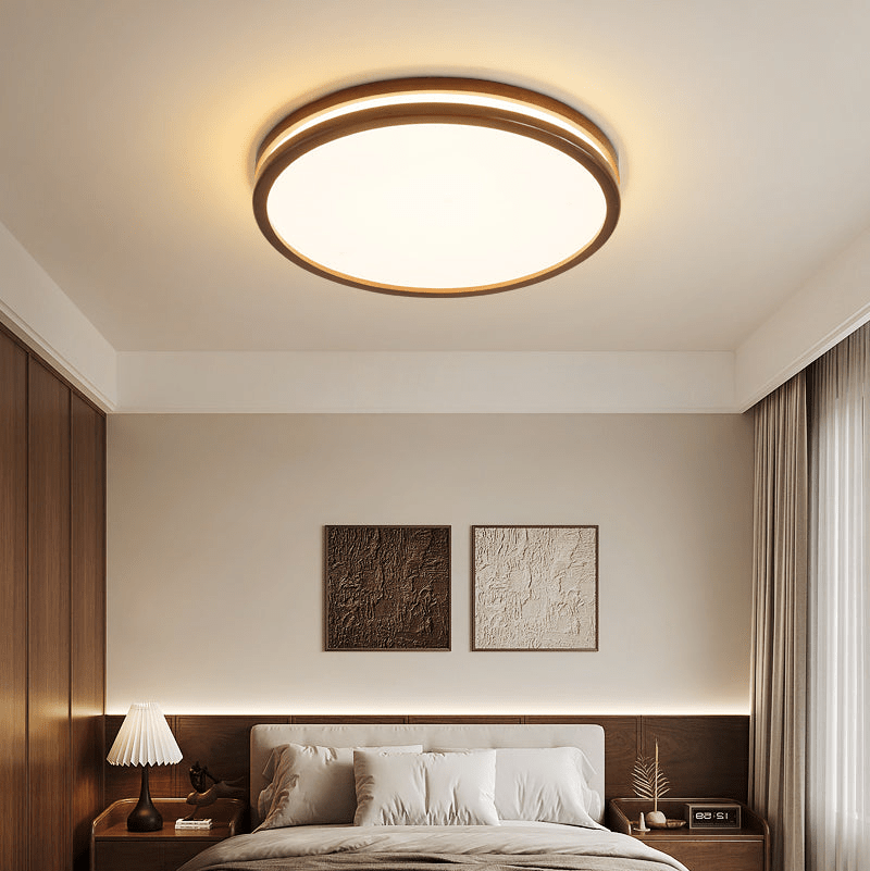 Nysilos moderne minimalistisk loftslampe i træ