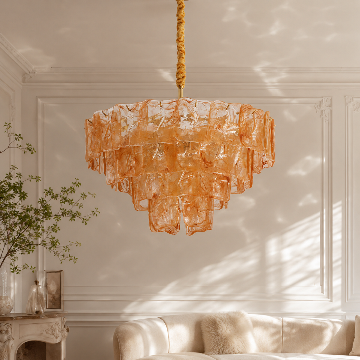 Ambelia Tiered Glass Chandelier