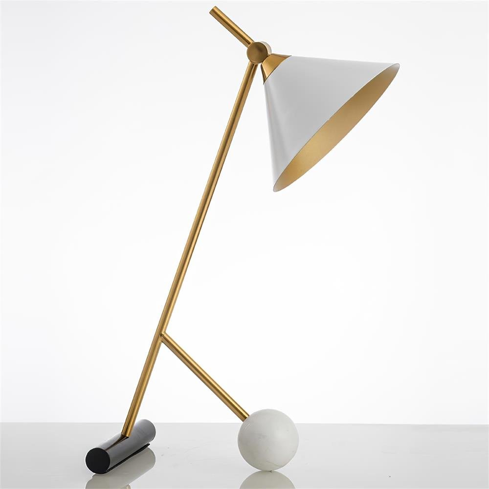 Avelo geometrisk bordlampe i marmor