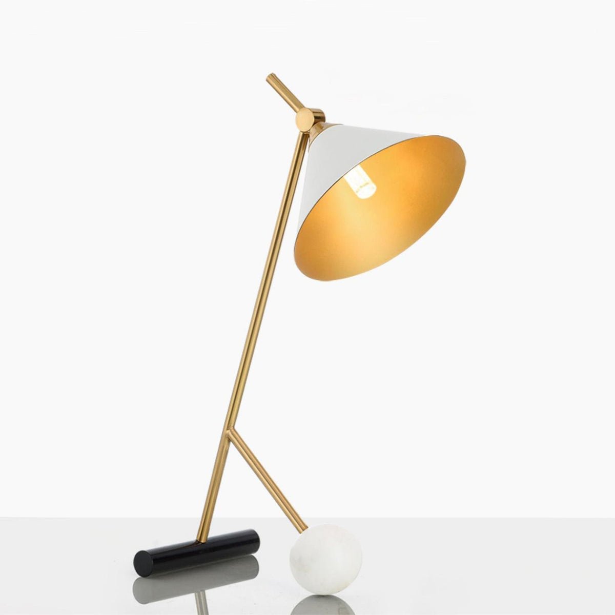 Avelo geometrisk bordlampe i marmor