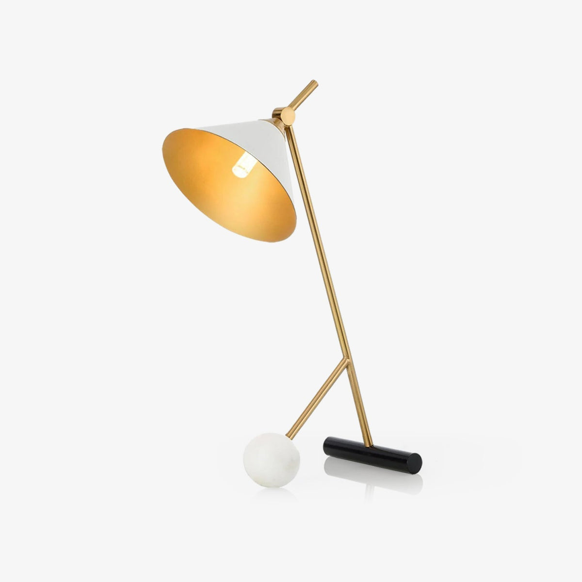 Avelo geometrisk bordlampe i marmor
