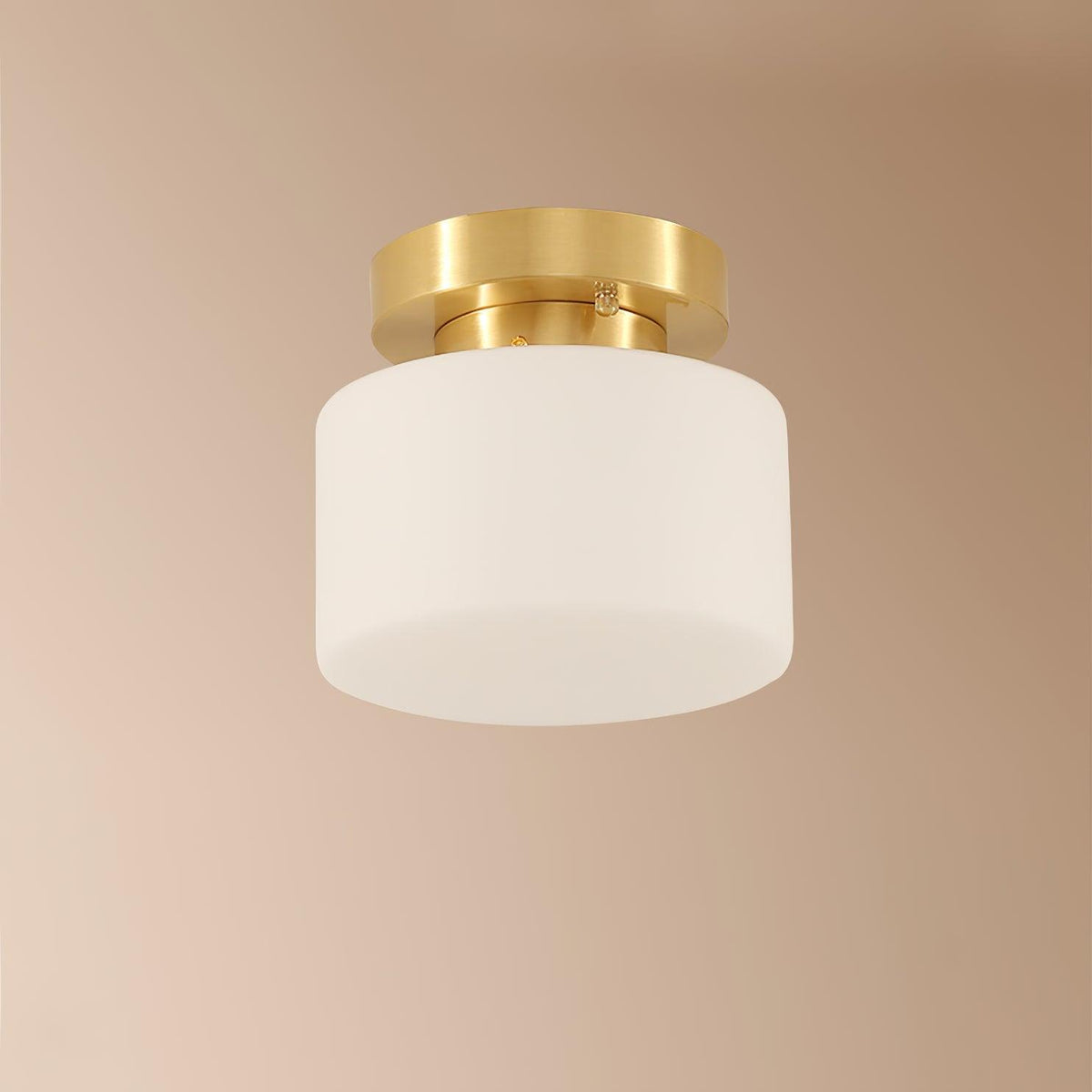 Elsilisra nordisk kunstnerisk loftslampe i messing og glas