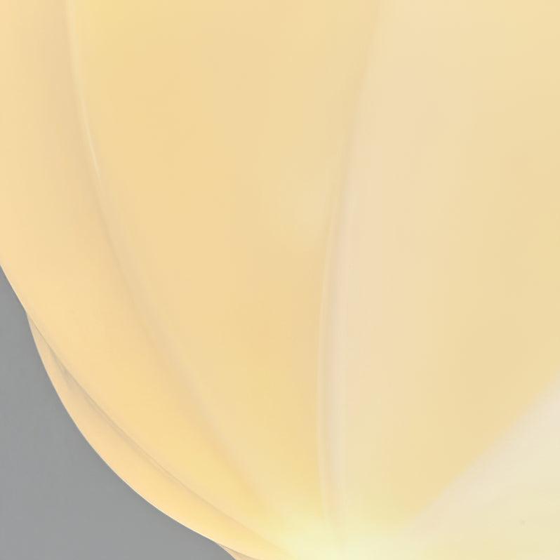 Elsilisra nordisk kunstnerisk loftslampe i messing og glas