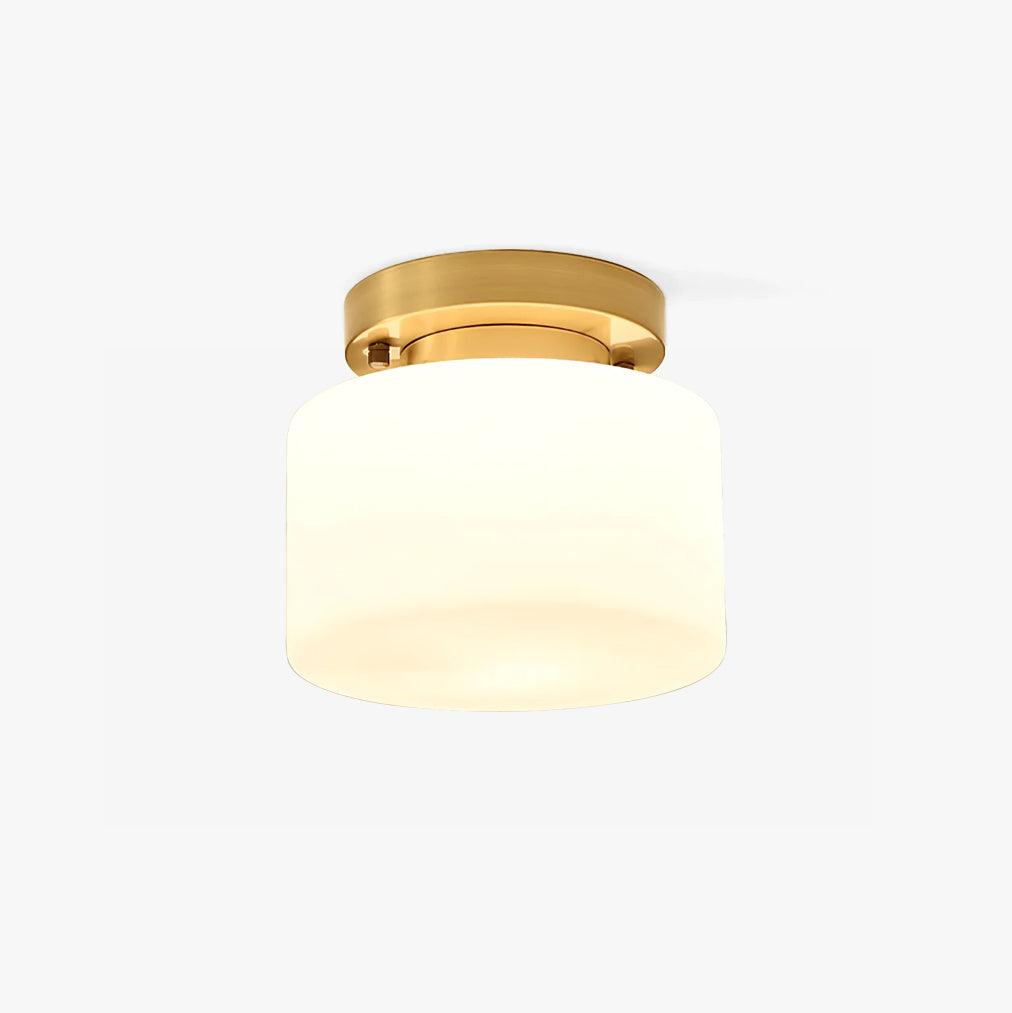 Elsilisra nordisk kunstnerisk loftslampe i messing og glas