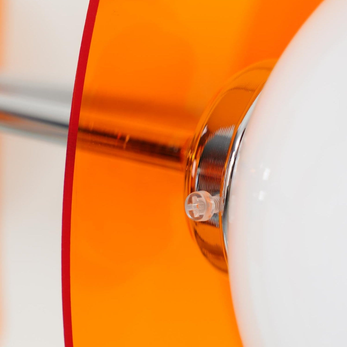 Prism skapandi Sputnik-ljósakróna úr appelsínugulu gleri