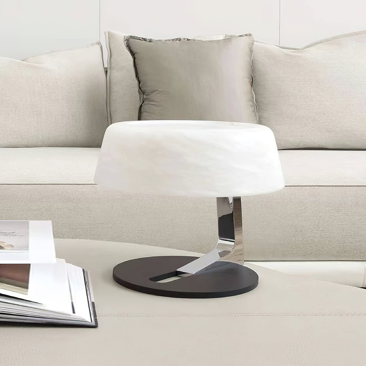 Candeeiro de mesa Nysolora Dome em alabastro