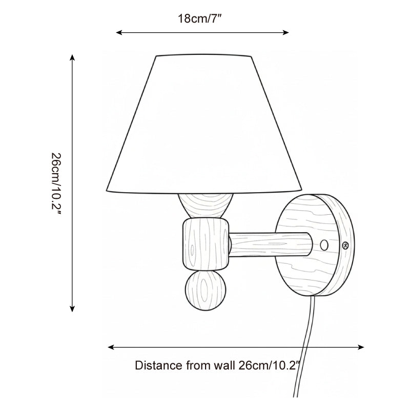 Mandarinfarvet væglampe