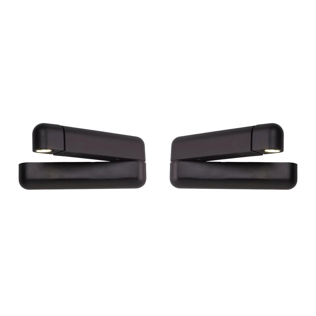 Soreora svartur LED-vegglampi, stillanlegur, með USB