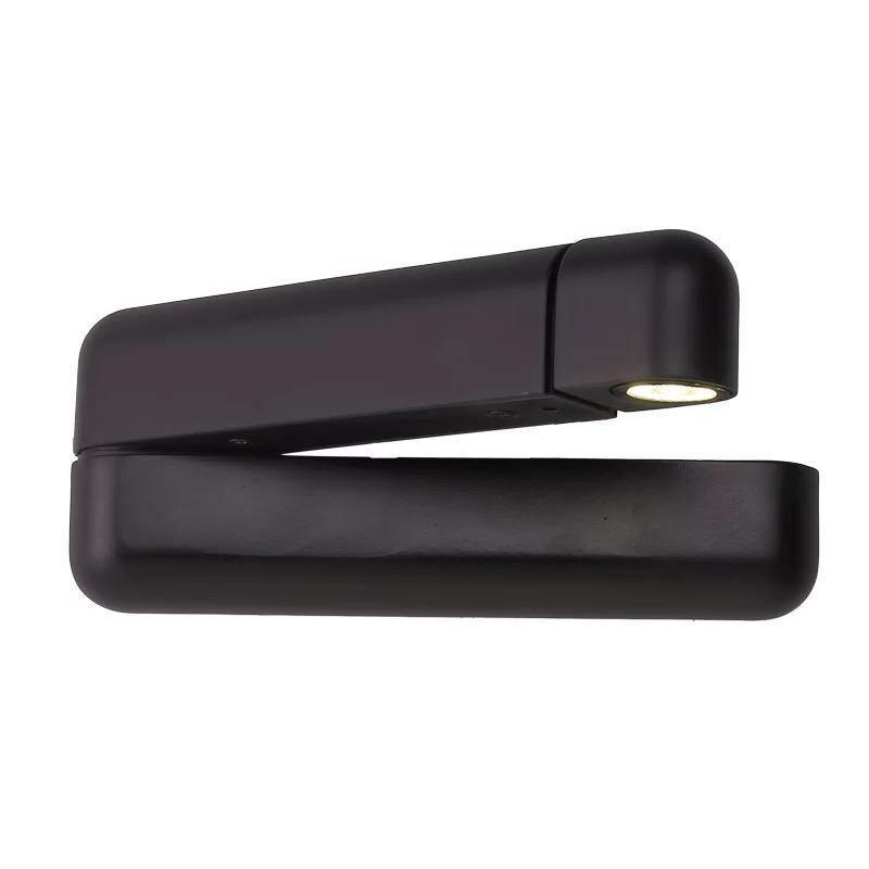 Soreora svartur LED-vegglampi, stillanlegur, með USB