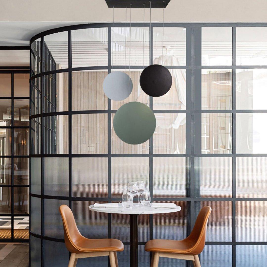 Arisha Modern Pendant Light, Metal, Black/White/Green/Gray