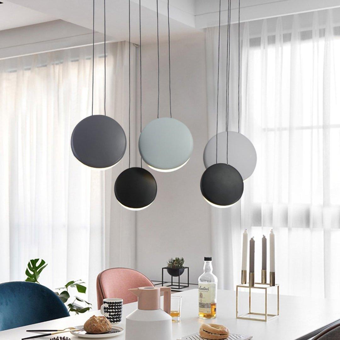Arisha Modern Pendant Light, Metal, Black/White/Green/Gray