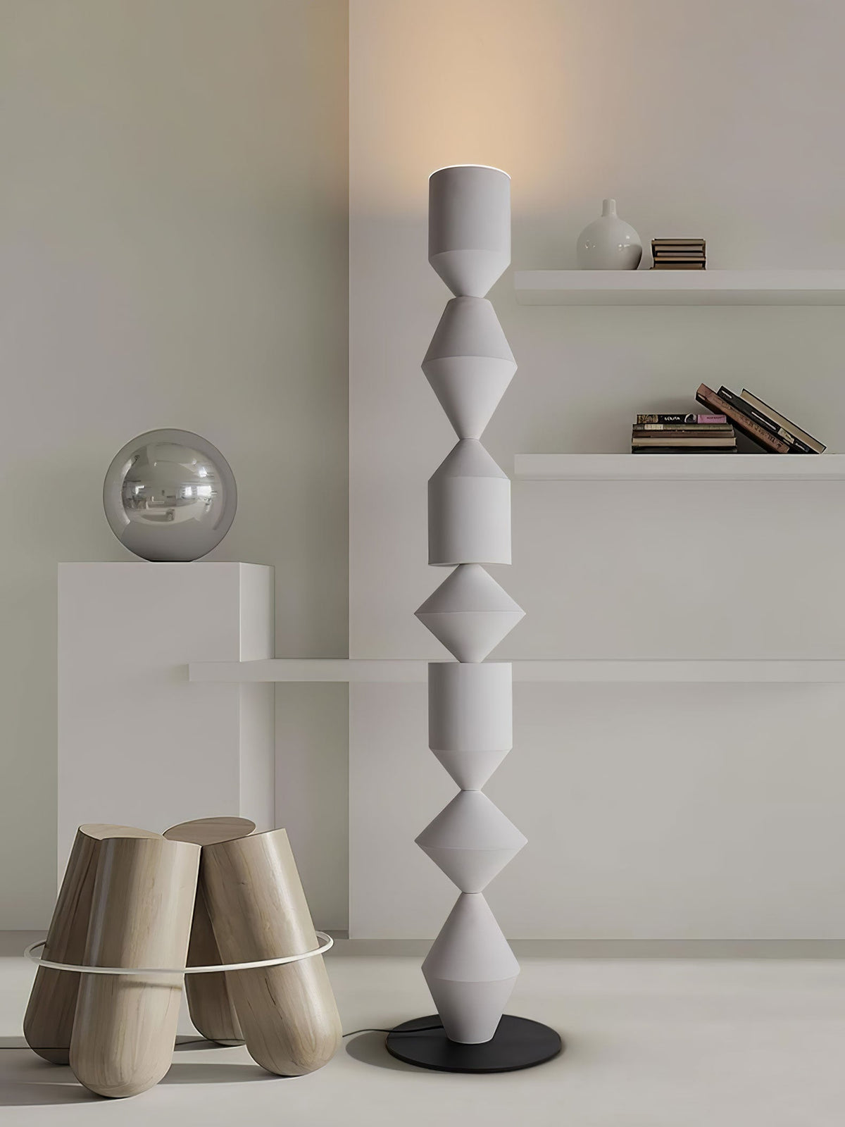 Drisen minimalistisk gulvlampe i træ
