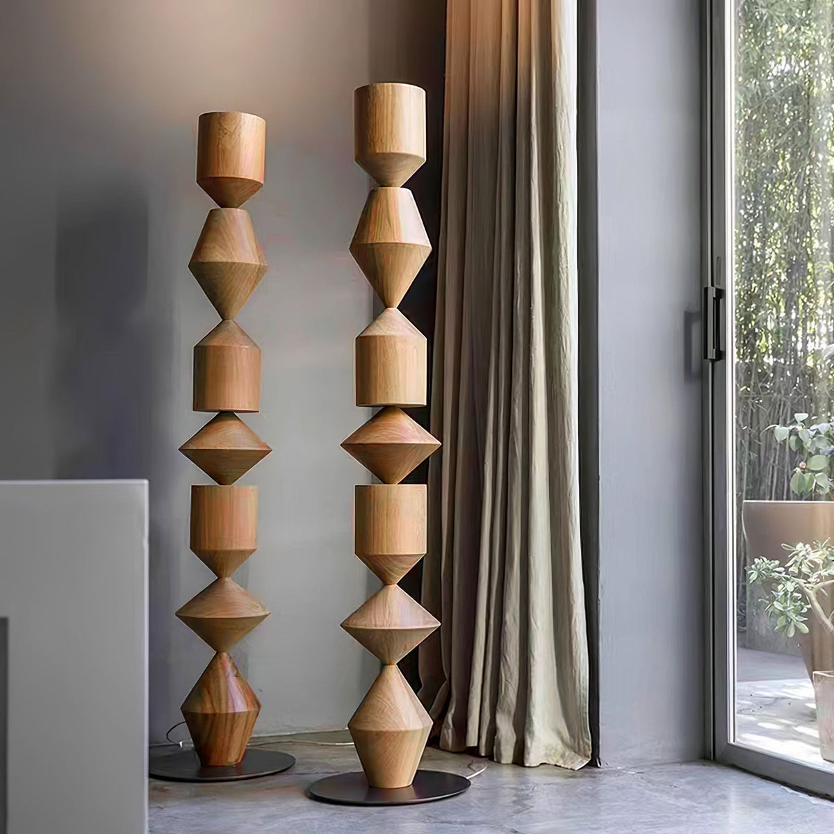 Drisen minimalistisk gulvlampe i træ