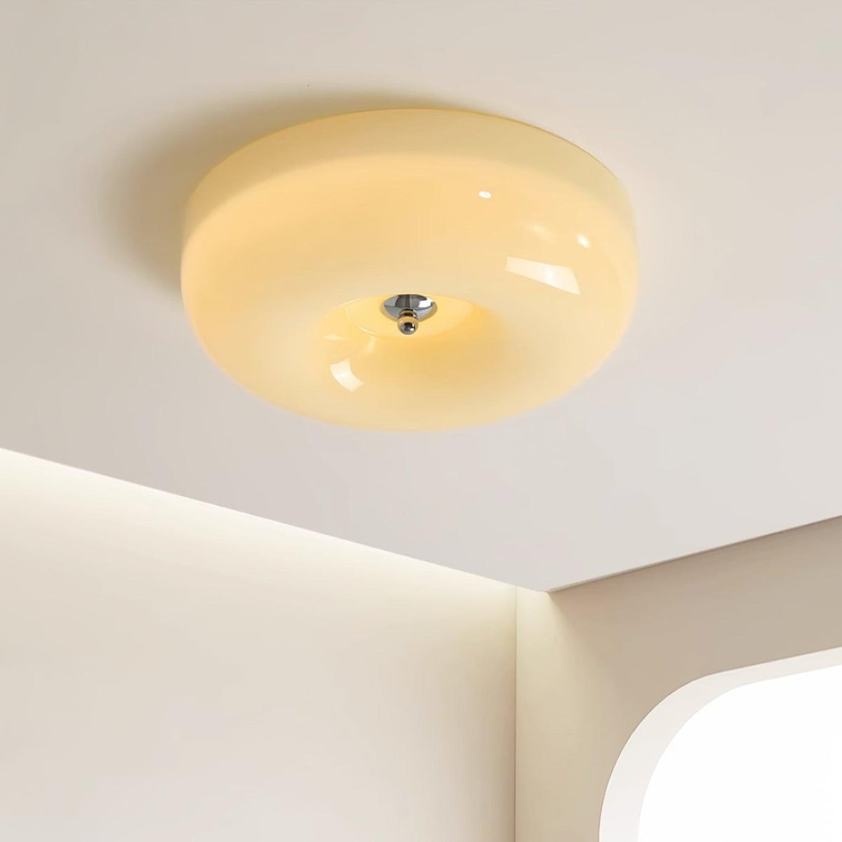 Cam Modern Minimalist Swirl Glass Ceiling Lamp