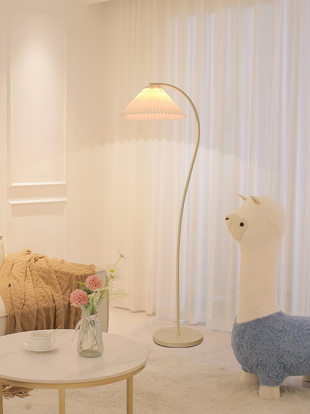 Fyrel minimalistisk gulvlampe i stof