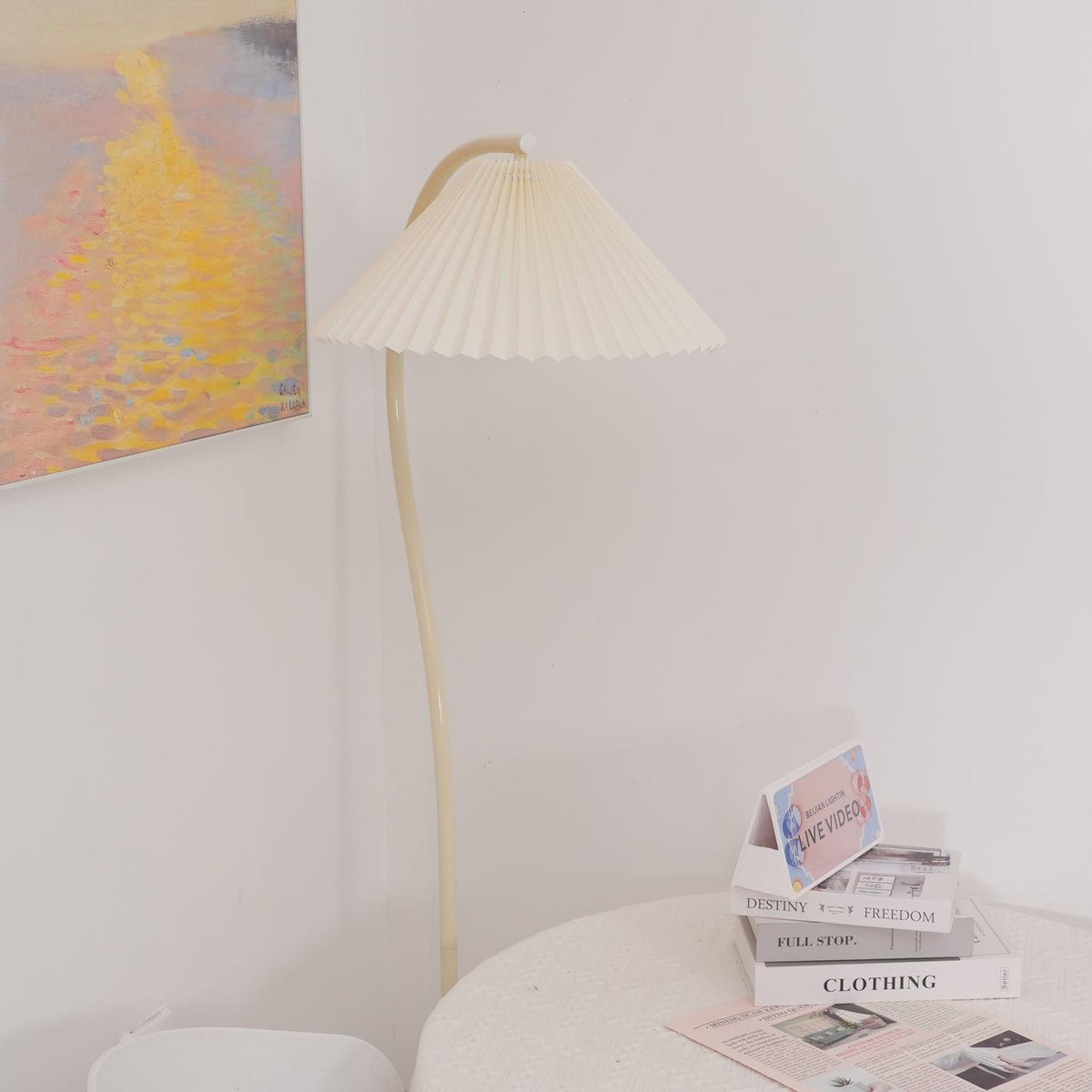 Fyrel minimalistisk gulvlampe i stof