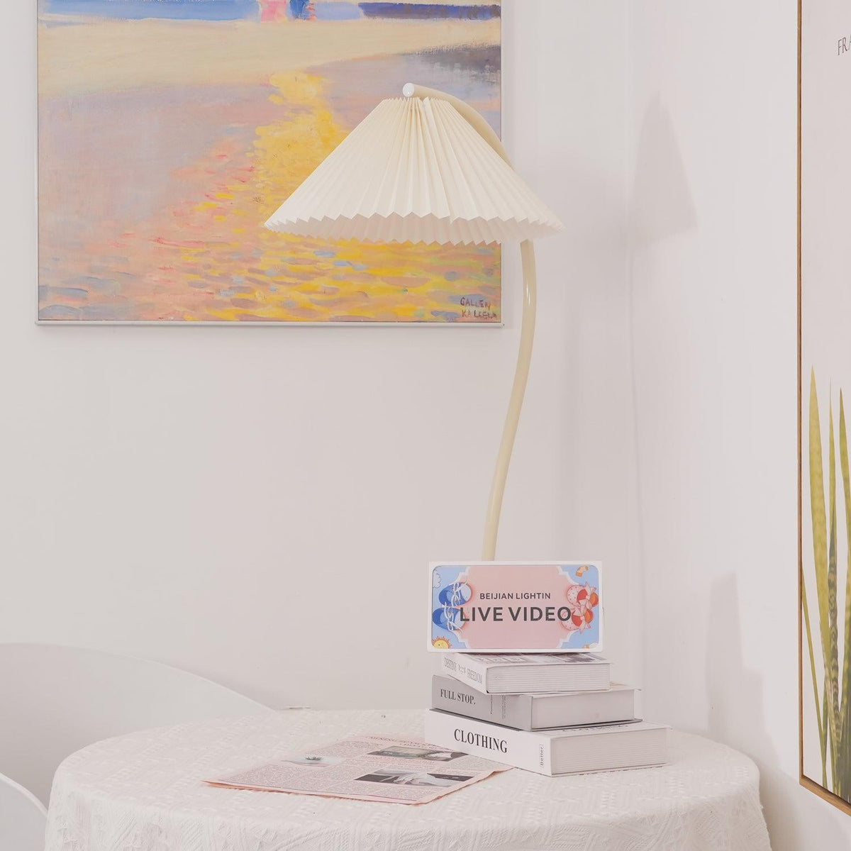 Fyrel minimalistisk gulvlampe i stof