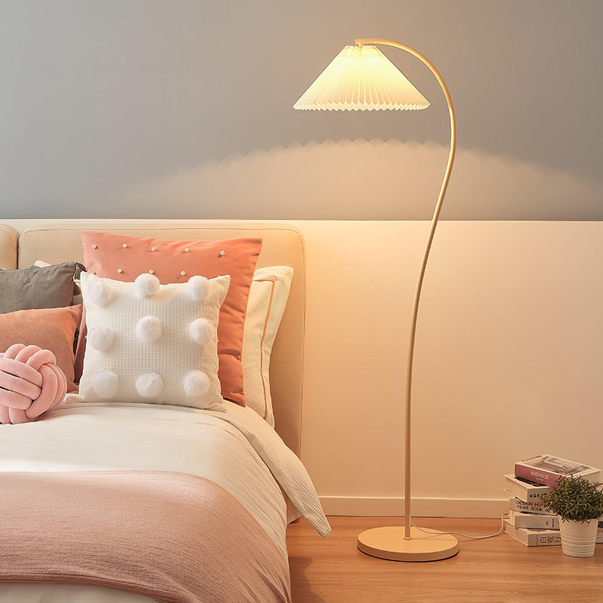 Fyrel minimalistisk gulvlampe i stof