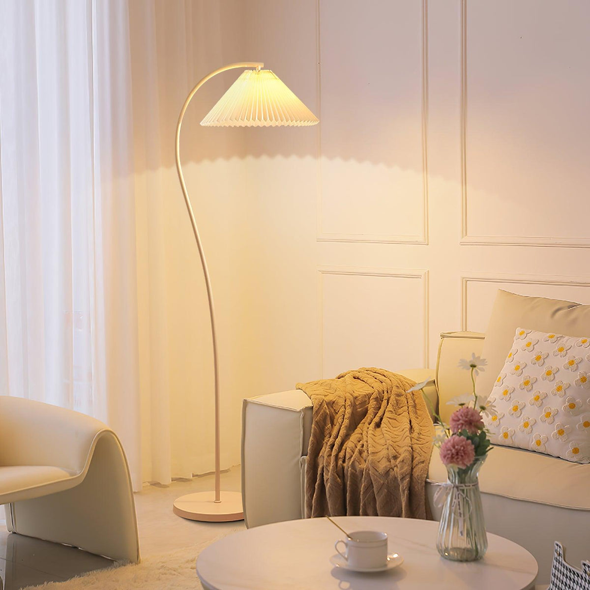 Fyrel minimalistisk gulvlampe i stof